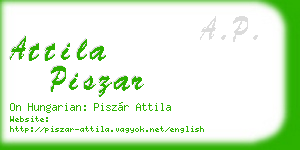attila piszar business card