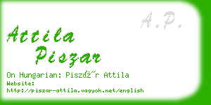 attila piszar business card